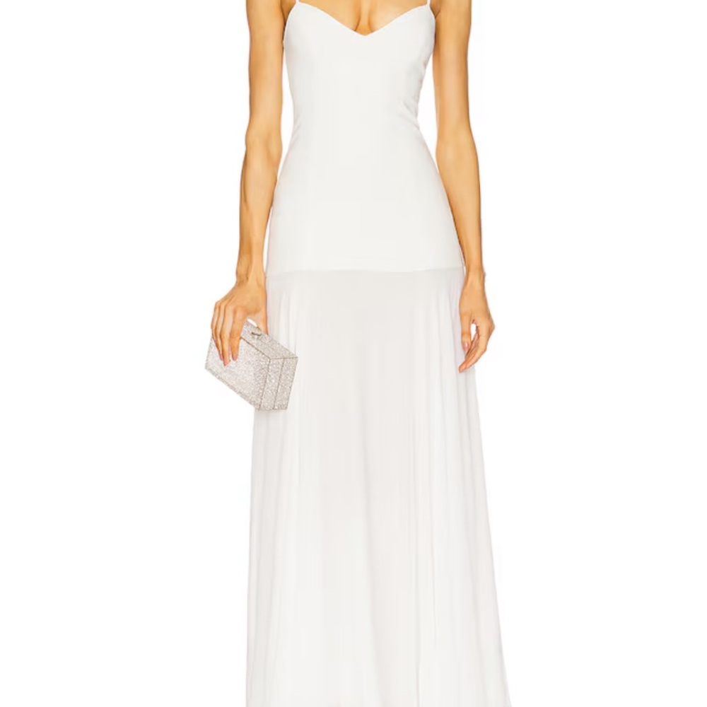 Lovers + Friends White spaghetti Strap Maxi Dress